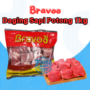 Bravoo Daging Sapi Potong 1kg Beku Frozen Pontianak